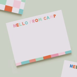 Hello From Camp Checkered Stationary